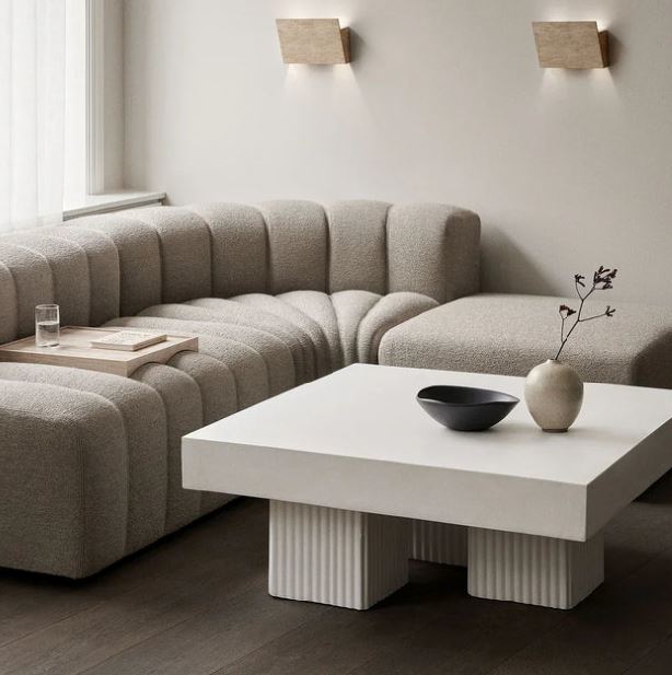 Norr11-Gear Square Coffee Table (Chalk 石英白/Earth 石墨黑)